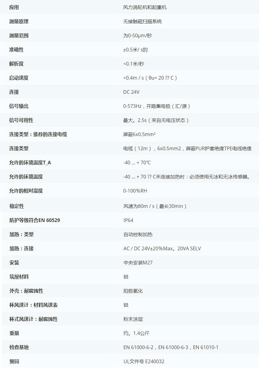 德***科瑞文Kriwan INT10 OC風(fēng)速傳感器13N293S25技術(shù)參數(shù)